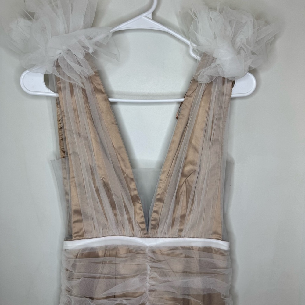 ❕SALE❕ Selfie Leslie Sheer Elegant White Mini Dress - Picture 4 of 7